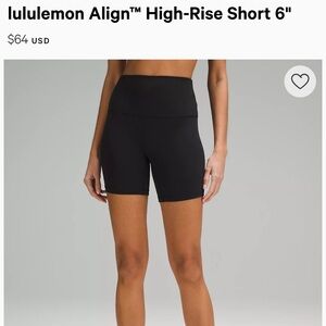 Lululemon Black Biker Shorts